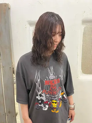 ミディアム パーマ Kuku所属・つぼみ/パーマ /レイヤー/ボブのヘアスタイル