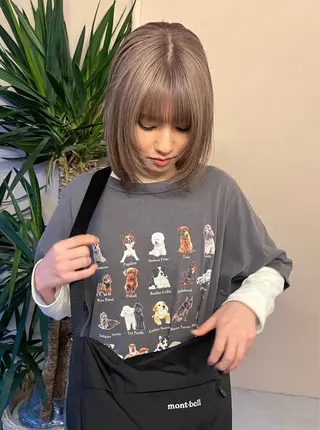 ミディアム iru所属・mi kiのヘアスタイル