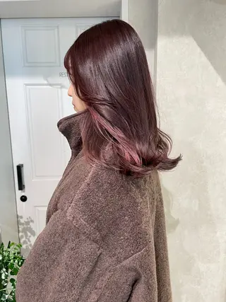 セミロング カラー ナチュラル透明感🌱 小山美樹子のヘアスタイル