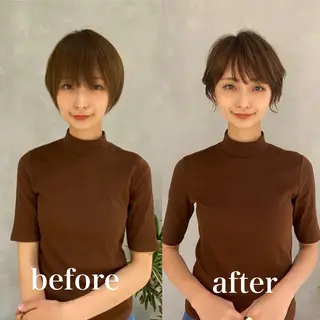 ショート レイヤーカットのプロ 大人ヘア宮森貴志のヘアスタイル