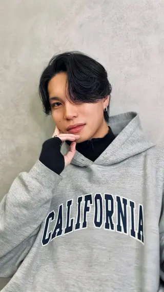 ショート パーマ メンズ 石満 諒 メンズ縮毛矯正のヘアスタイル