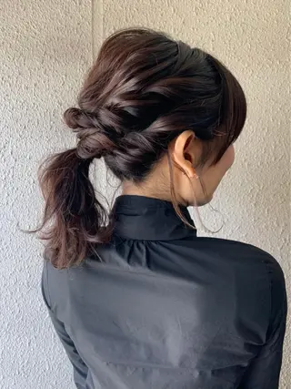 セミロング ヘアアレンジ chouette シュエットのヘアスタイル