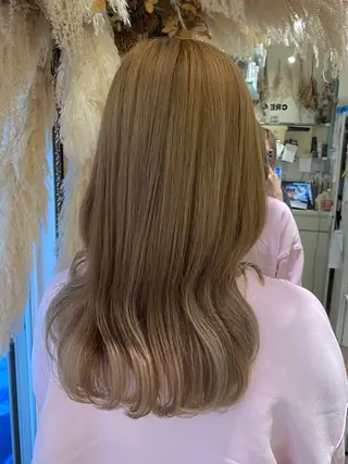 セミロング カラー 透明感カラー/韓国 ヘア🩶yuri🩵のヘアスタイル