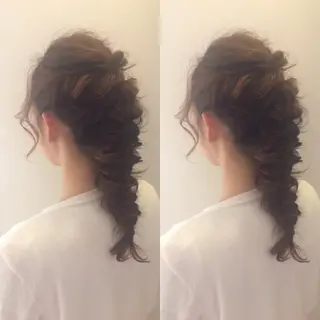 セミロング ロング カラー パーマ ヘアアレンジ STAR所属・内藤 達也のヘアスタイル