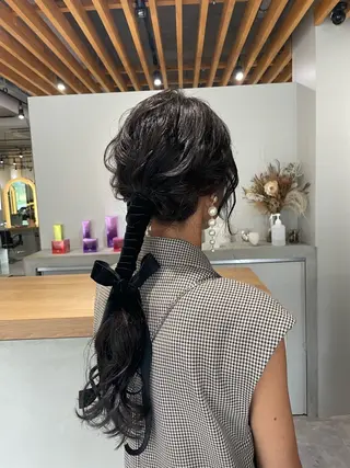 ロング ヘアアレンジ ハイトーン/アレンジ 🎀アオイ🎀のヘアスタイル