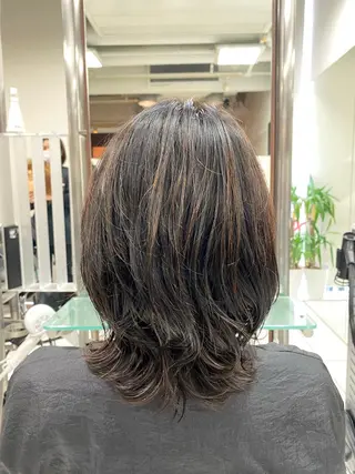 ミディアム パーマ 高橋 沙央のヘアスタイル