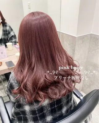 セミロング カラー 💗ガーリーヘア🎀 saki💗のヘアスタイル