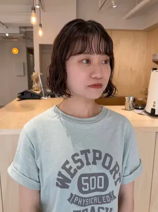 ショート パーマ fleurir所属・ボブ/パーマ/ r i oのヘアスタイル