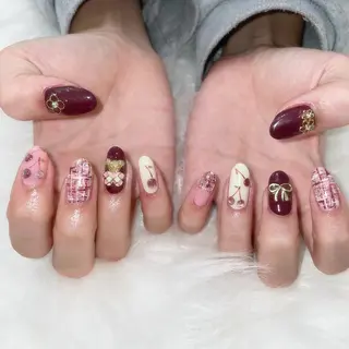ネイル ゴテゴテ💙ワンホン リオナのネイルデザイン
