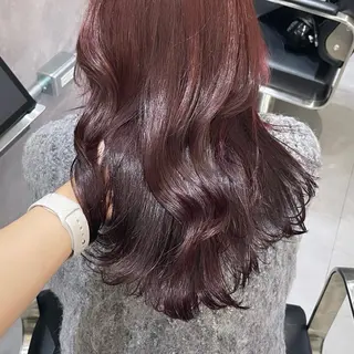 ミディアム カラー Rui/透明感カラー 暖色/レイヤーカットのヘアスタイル