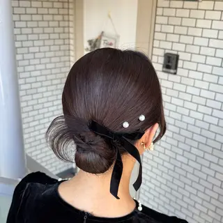 ミディアム ヘアアレンジ 褒められヘアメイク /‎ボブ女子🐶みおのヘアスタイル