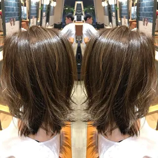 ミディアム カラー 髪質改善特化 ミサワコウキのヘアスタイル