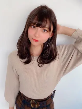 セミロング カラー ヘアアレンジ 女性が憧れる ショート/角田愛和のヘアスタイル