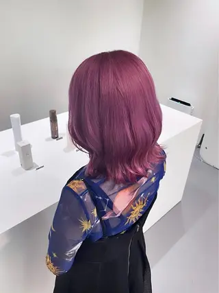 ミディアム LEF TATEMACHI所属・西山祐生/ハイトーン /ケアブリーチ/艶髪のヘアスタイル