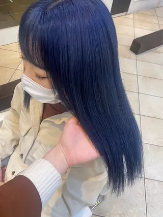 カラー うる艶&縮毛矯正 ⟡.·小林理菜⟡.·のヘアスタイル