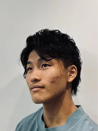 ミディアム パーマ メンズ 💈神技メンズカット 大沢カズキ✂︎のヘアスタイル