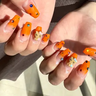 ロング m kaori𓃟のネイルデザイン