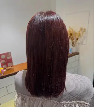 ミディアム カラー 南舘 由奈のヘアスタイル