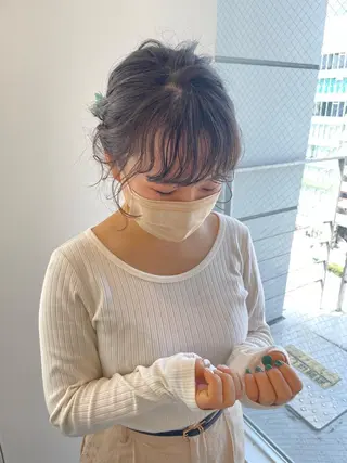 ミディアム 永井 瑞穂のヘアスタイル