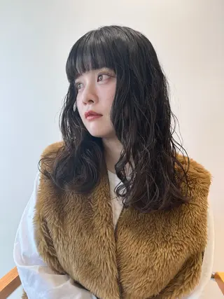 ミディアム パーマ 原宿パーマ kazuのヘアスタイル