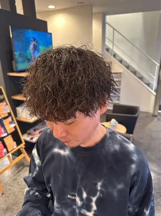 パーマ メンズ 💈メンズサロン シャドウパーマ大募集のヘアスタイル