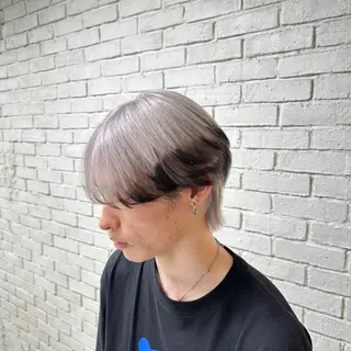 ミディアム カラー レイヤーブリーチ特化 ホワイト専門/岸のヘアスタイル