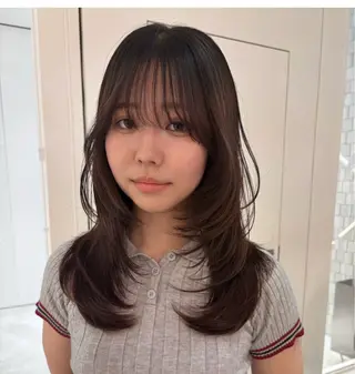 セミロング 日吉／レイヤー／ 髪質改善／iatoのヘアスタイル