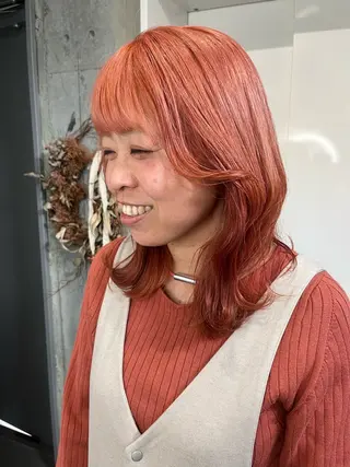 ミディアム カラー ヘアアレンジ 駅チカ【ali'i】 アリイ花崎友美☘のヘアスタイル