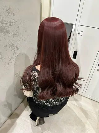 ロング カラー ブリーチなしWカラー 暖色カラー/mayuのヘアスタイル