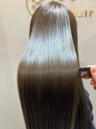 ロング カラー パーマ ヘアアレンジ キッズ 関内 髪質改善 特化 re:Magoのヘアスタイル