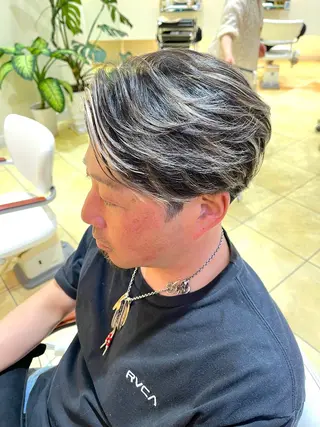 ショート カラー パーマ メンズ メンズパーマ特化 外山　健太のヘアスタイル