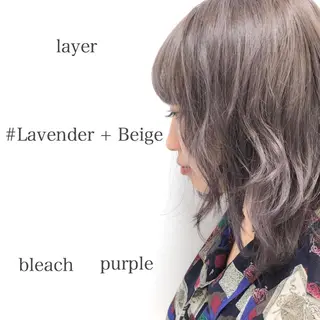ミディアム カラー ヘアアレンジ TONE所属・透明感カラー/ 韓国ヘア/縮毛矯正のヘアスタイル