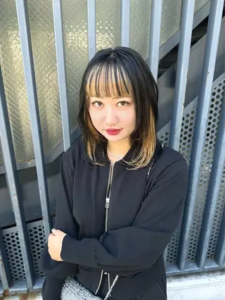 ミディアム カラー 【.ico】心斎橋 飛田ゆうきのヘアスタイル