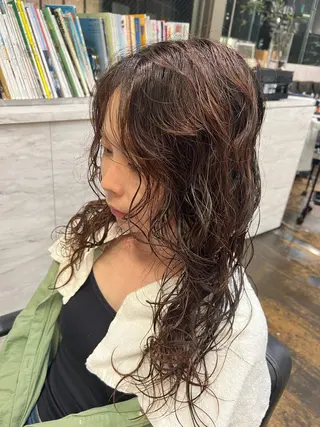 セミロング パーマ ROBBY所属・松井美樹/似合わせ ガーリー・韓国のヘアスタイル