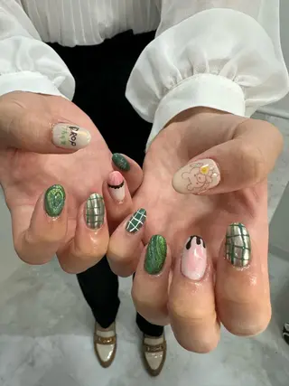 ネイル 個性派ネイル 🌼 ハルカ ♡のマツエク・マツパデザイン