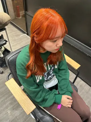 セミロング カラー 艶髪レイヤー上田 紗也🇰🇷💗のヘアスタイル