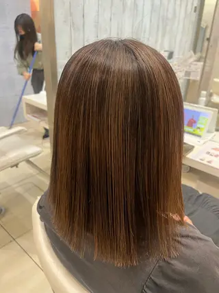 セミロング カラー 🌿似合わせブリーチ 山岸樹璃🌿のヘアスタイル