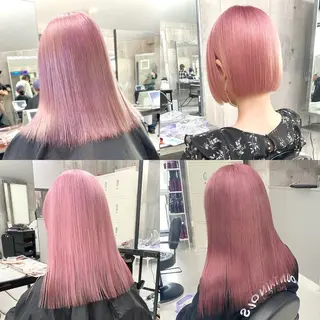 ミディアム ハイトーン×エクステ 💞くるみのヘアスタイル