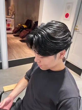 ミディアム パーマ メンズ メンズカットパーマ ✂️ JOYAのヘアスタイル