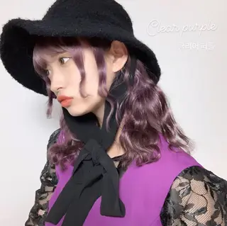 セミロング カラー ヘアアレンジ 大阪韓国ヘア 🦋RINKAのヘアスタイル