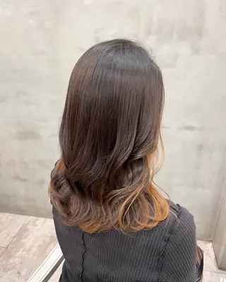 セミロング カラー 【ピンク/韓国ヘア/ ヘアセット】亜海のヘアスタイル