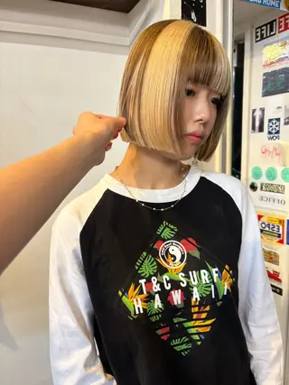 ミディアム ぱつっとボブ/ natsukiのヘアスタイル