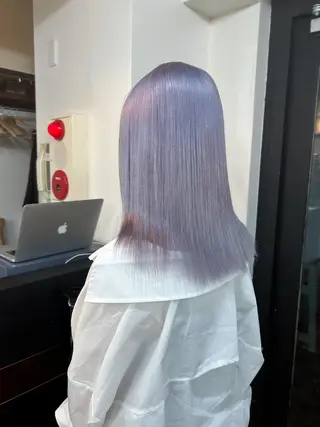 セミロング カラー ハイトーンカラー ⭐️NAZUNAのヘアスタイル