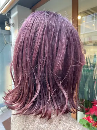 ミディアム カラー 福田 千尋のヘアスタイル