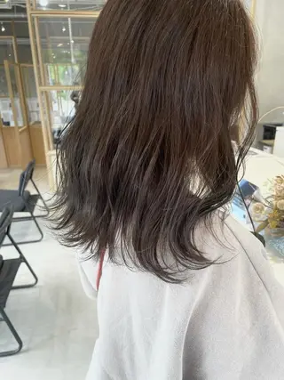 ミディアム カラー 𐙚mareka/ 顔周り/透明感カラーのヘアスタイル
