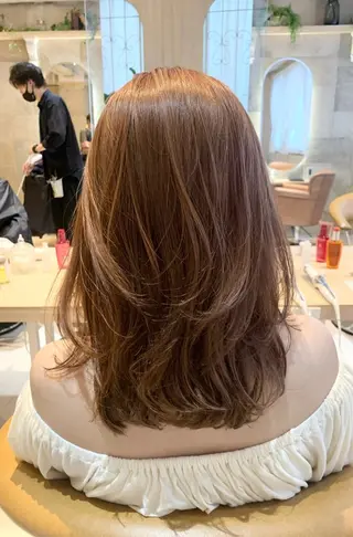 セミロング カラー 韓国ヘア/髪質改善 /Harunaのヘアスタイル
