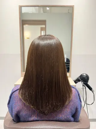 セミロング SALOWIN大宮crest所属・艶透明感カラー/レイ ヤー🌻/rioのヘアスタイル