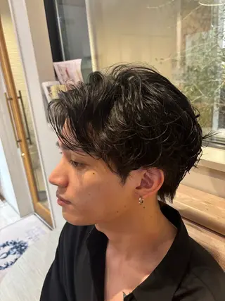 パーマ メンズ 西村 錬之介のヘアスタイル