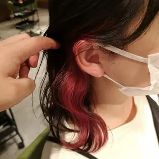 カラー セミロング ヘアアレンジ 艶髪×美髪✨ newi八王子のヘアスタイル