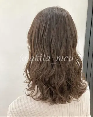 セミロング カラー ヘアアレンジ エグチ アキラのヘアスタイル
